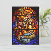 Glas in lood venster personaliseren Bericht Nativi Feestdagenkaart (Staand voorkant)