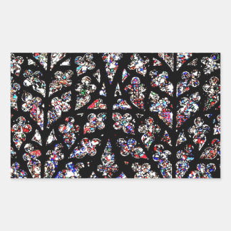 Glas in lood venster rechthoekige sticker