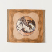 Glas in lood venster van Alphonse Mucha Wandkleed (Voorkant (horizontaal))