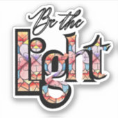 Glas in lood Venster Waterverf Veelkleurig Sticker (Voorkant)