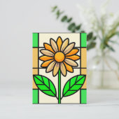 Glas in lood ventilator briefkaart (Staand voorkant)