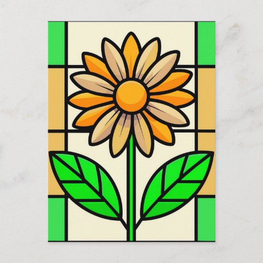 Glas in lood ventilator briefkaart (Voorkant)