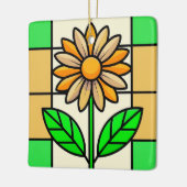 Glas in lood ventilator keramisch ornament (Links)