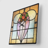 Glas in lood ventilator vierkante klok (Hoek)