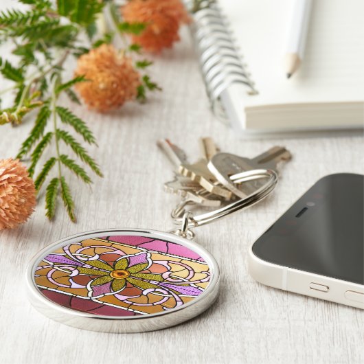 Glas in lood ventilatorSleutelhanger Sleutelhanger (Zijkant)