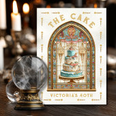 Glas in lood Verjaardag Party Cake Tarot Kaart