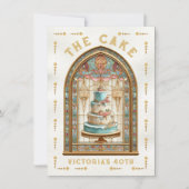 Glas in lood Verjaardag Party Cake Tarot Kaart (Voorkant)