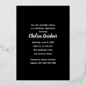 Glas in lood Verjaardagskoningin Folie Uitnodiging (Achterkant)