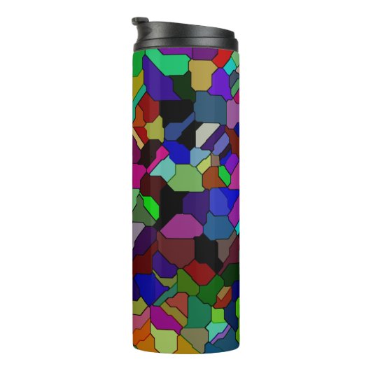 Glas in lood Verkantelde Tegel Thermische trommel Thermosbeker (Geroteerd rechts)