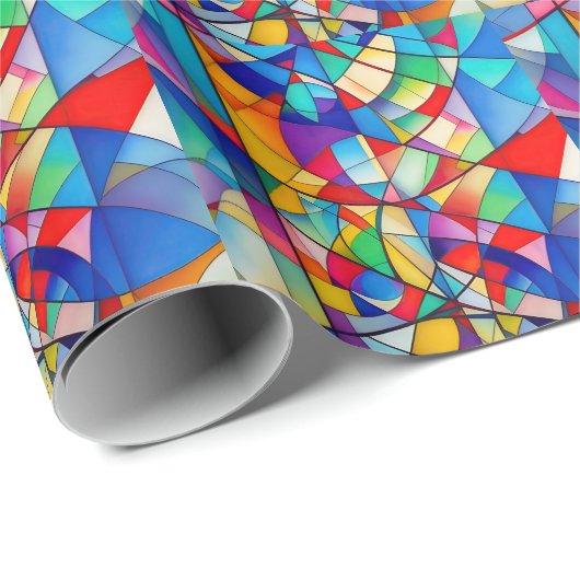 Glas in lood vermengd cadeaupapier (Rol Hoek)