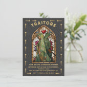 Glas in lood Verraders Tarot Kaart Moord Mysterie (Staand voorkant)