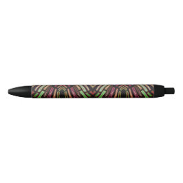 Glas-in-lood Vibe Kleurrijke Juweelpatroon Zwarte Inkt Pen