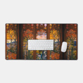 Glas in lood, Victoriaans elegant Bureaumat (Keyboard & Muis)