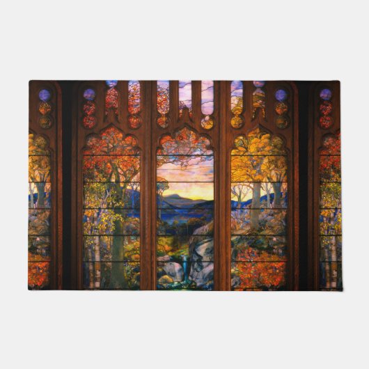 Glas in lood, Victoriaans elegant Deurmat (Voorkant)