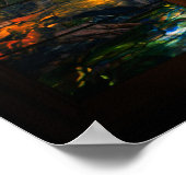 Glas in lood, Victoriaans elegant Poster (Hoek)