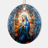 Glas in lood Virgin Mary Keramisch Ornament (Links)