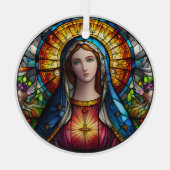 Glas in lood Virgin Mary Ornament (Achterkant)