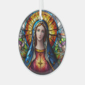 Glas in lood Virgin Mary Ornament (Voorkant links)
