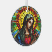 Glas in lood Virgin Mary Ornament (Voorkant Rechts)
