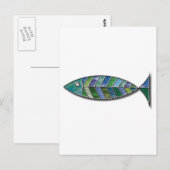 Glas in lood Vis Briefkaart (Voorkant / Achterkant)