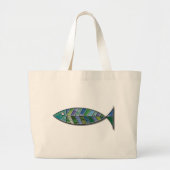 Glas in lood Vis Grote Tote Bag (Voorkant)