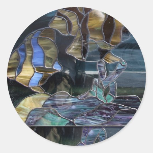 Glas in lood Vis Sticker (Voorkant)