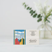 Glas in lood visitekaartje (Staand voorkant)