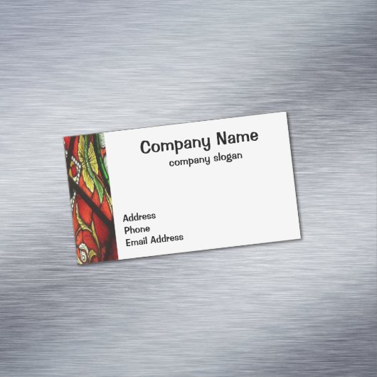 Glas in lood visitekaartje magneet (Voorbeeld)