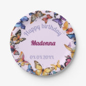 Glas-in-lood Vlinder 2 Papieren Bordje (Voorkant)