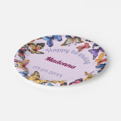 Glas-in-lood Vlinder 2 Papieren Bordje (Gekanteld)