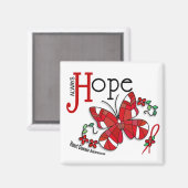 Glas in lood vlinder hartziekte magneet (Voorkant / Achterkant)