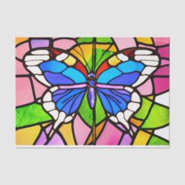 Glas in lood vlinder Tissuepapier