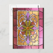 Glas in lood Vloeibaar Briefkaart (Voorkant / Achterkant)