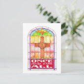 Glas in lood voor eens en voor altijd briefkaart (Staand voorkant)
