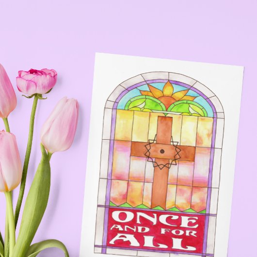 Glas in lood voor eens en voor altijd briefkaart