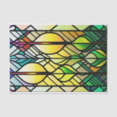 Glas in lood voor kleurrijke illustratie tissuepapier (Voorkant)