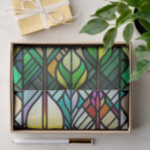 Glas in lood voor kleurrijke illustratie tissuepapier (Geschenk)