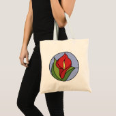 Glas-in-lood Vredeslelie Tote Bag (Voorkant (product))