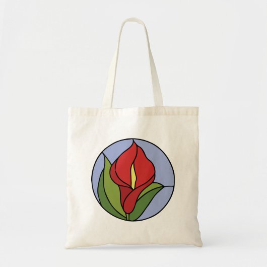 Glas-in-lood Vredeslelie Tote Bag (Voorkant)