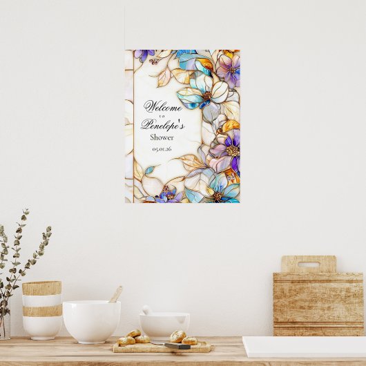 Glas in lood Vrijgezellenfeest welkomstbord Poster (Keuken)