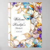 Glas in lood Vrijgezellenfeest welkomstbord Poster (Voorkant)