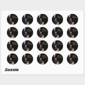 Glas in lood Vrolijk kerstfeest Ronde Sticker (Vel)