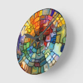 Glas in lood wandklok (Hoek)