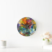 Glas in lood wandklok (Huis)