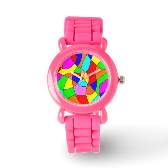 Glas in lood Watch Horloge (Voorkant)