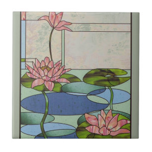 Glas in lood waterlappen tegeltje