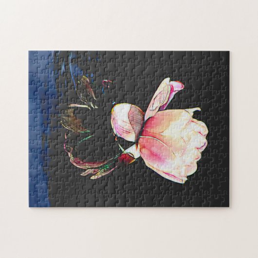 Glas in lood Waterlily Puzzle Legpuzzel (Horizontaal)