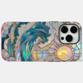 Glas in lood Wave Sun Rising iPhone Case (Achterkant (horizontaal))
