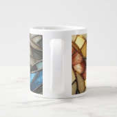 Glas in lood Waves Grote Koffiekop (Achterkant)