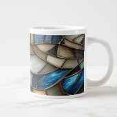 Glas in lood Waves Grote Koffiekop (Rechts)